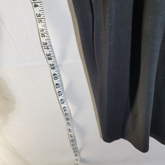 MARCELLAMODA Black Midi Dress Turtleneck Stretchable Bodycon Long Sleeve Size 00 - Picture 8 of 9